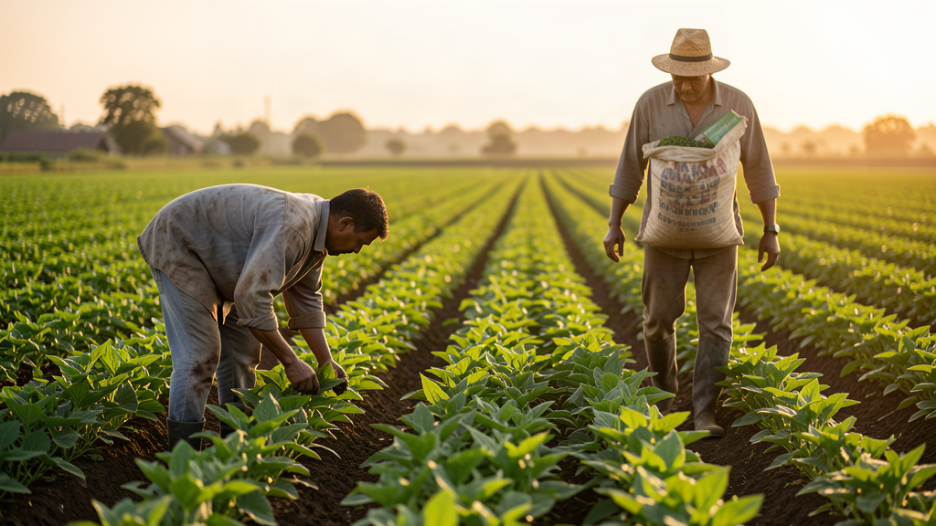 Farm resource inputs: fertiliser, seed and irrigation on soil